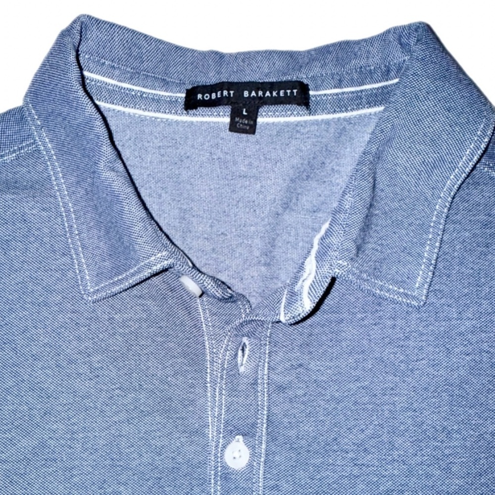 Robert Barakett Filmore SS Blue Polo Style RB91101 - Shirt - Men's: Size - Large - Picture 10 of 10